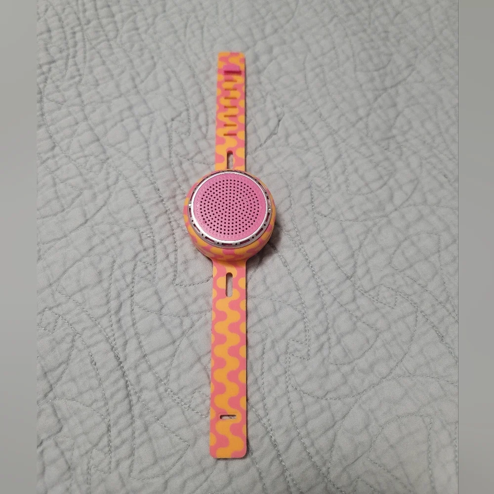 Pink and Orange Wearable Speaker